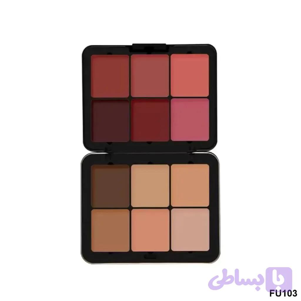پالت رژگونه و کانتور چرب FU103 فیوچر میکاپ | Future Makeup 12 Color Contour & Blush Cream Palette FU103 — تصویر 1