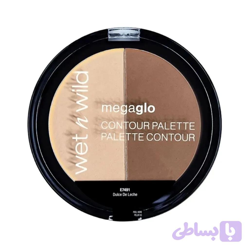 پالت کانتور صورت وت اند وایلد مدل MegaGlo Contouring Palette رنگ Dulce De Leche — تصویر 1