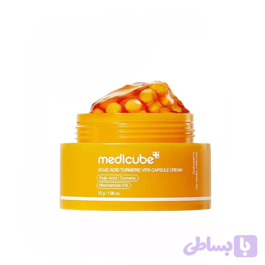 کرم کپسولی روشن‌کننده کوجیک اسید مدی‌کیوب مدل Kojic Acid Turmeric Vita Capsule Cream حجم 53 گرم — تصویر 1