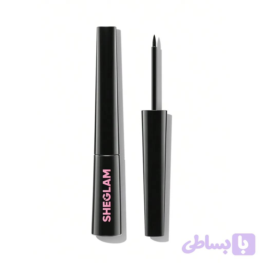 خط چشم مایع مشکی ضد آب و ضد تعریق شیگلم مدل Stay Inked| SHEGLAM Stay Inked Liquid Eyeliner Black — تصویر 1