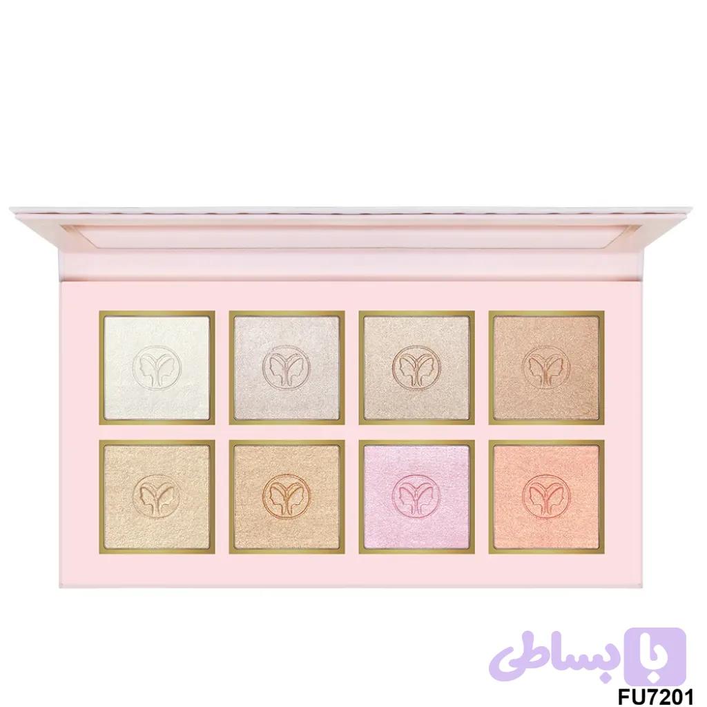پالت هایلایتر ۸ رنگ FU7201 فیوچر میکاپ | Future Makeup 8 Color Highlighter Palette FU7201 — تصویر 1