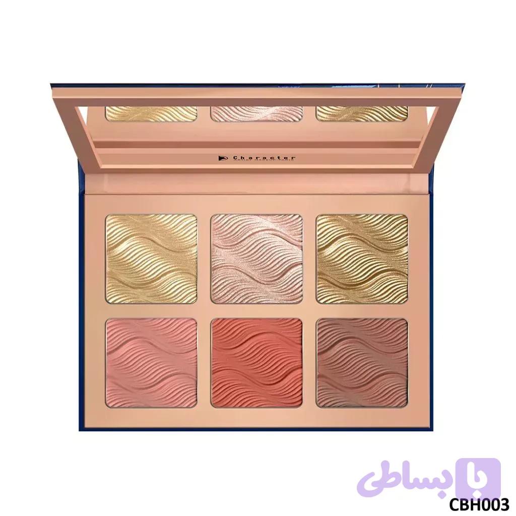 پالت رژگونه و هایلایتر کارکتر مدل Glow & Blush کد CBH003 — تصویر 1