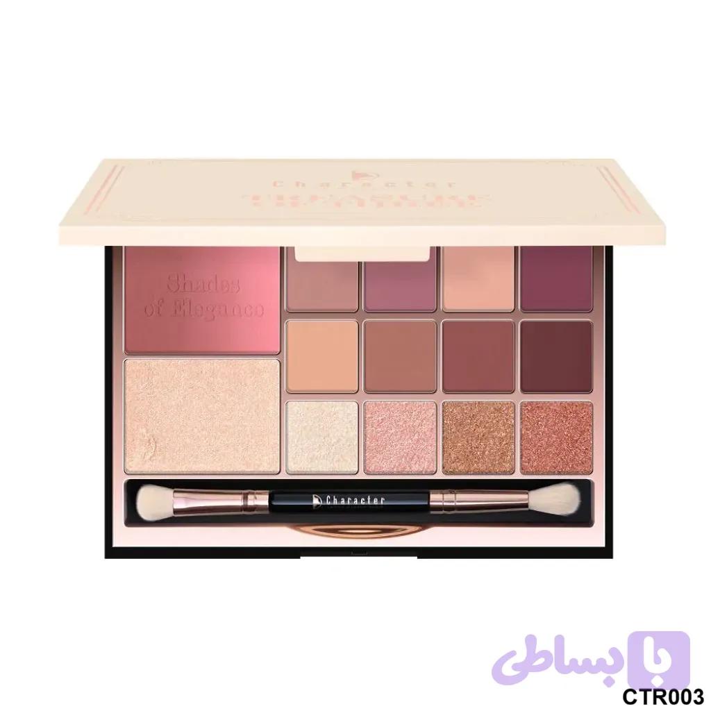 پالت صورت و چشم کارکتر مدل Treasure Of Three شماره CTR003 | Character Treasure Of Three Eyeshadow, Blush & Highlighter Palette CTR003 — تصویر 1