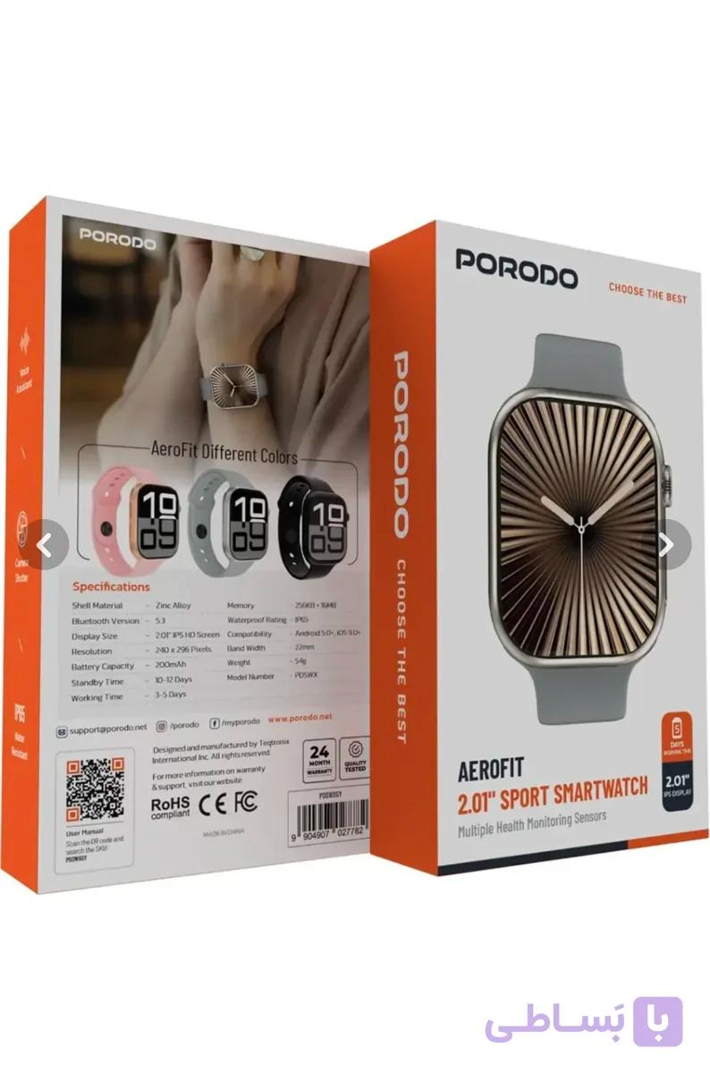 ساعت هوشمند پرودو مدل Aerofit سایز ۲.۰۱ اینچ ضد آب IP65
