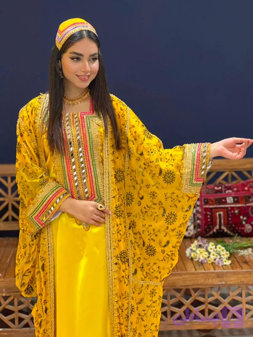 پیراهن سنتی زنانه مدل جاسکی بلند کد 2905 — تصویر 1