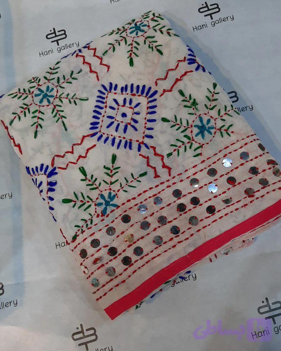 شال سوزن‌دوزی هندی کد 17214 — تصویر 1