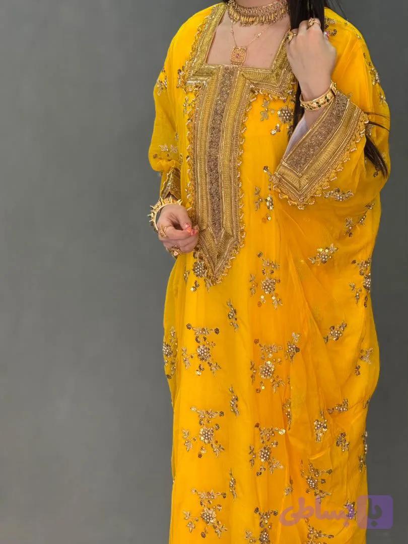 پیراهن سنتی زنانه مدل جاسکی طرح زرین 02 — تصویر 1