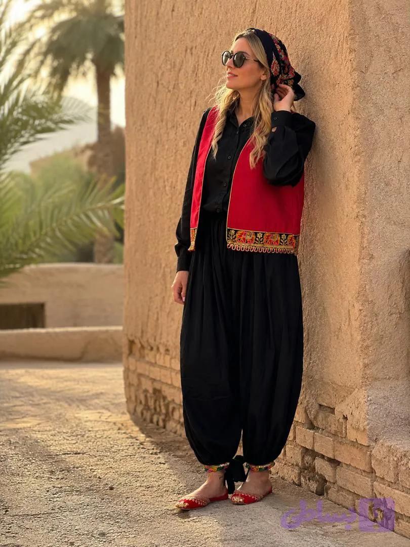 وست سنتی زنانه دست‌دوز مدل مهراز — تصویر 1
