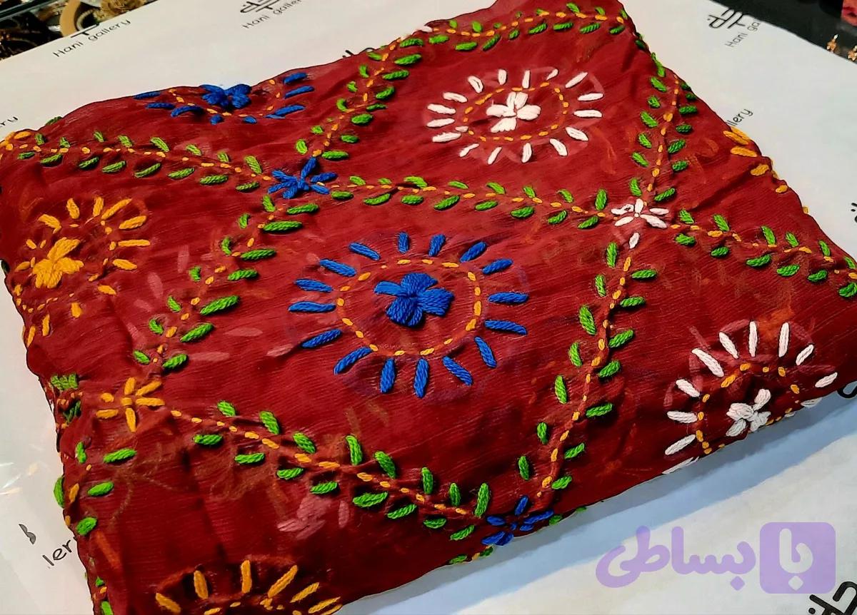 شال سوزن‌دوزی هندی کد 171405 — تصویر 1