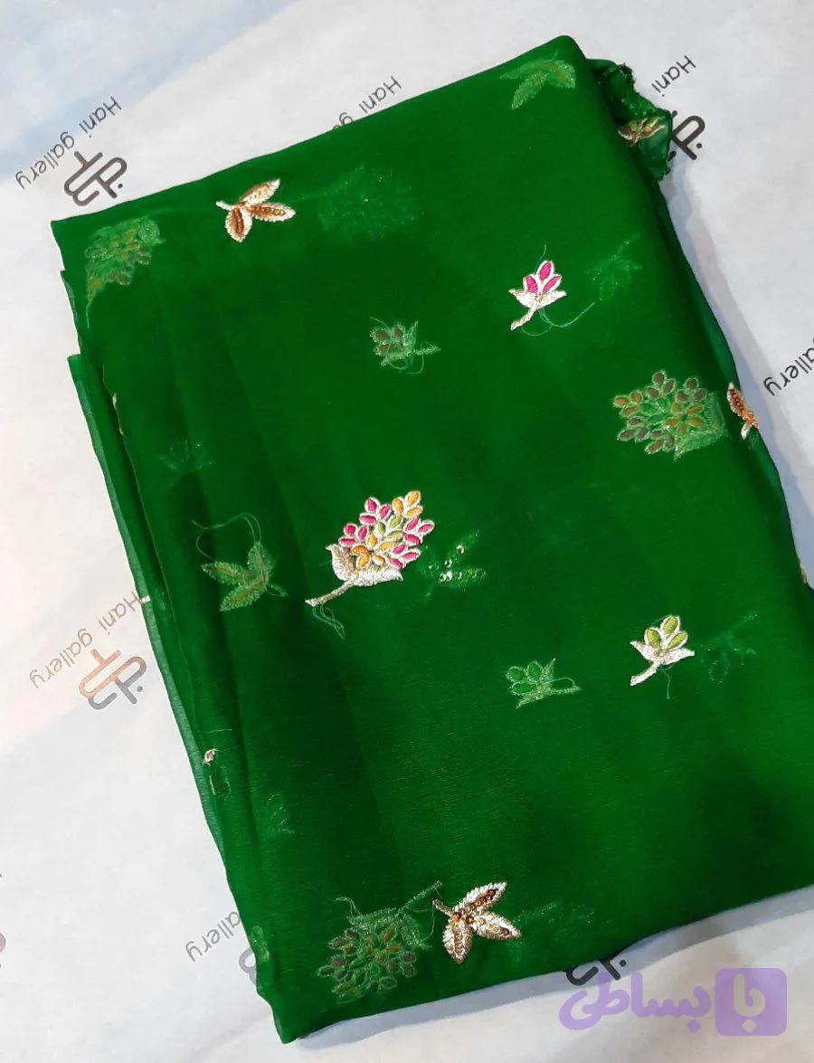 چادربندری گلدوزی شیفون کد017415