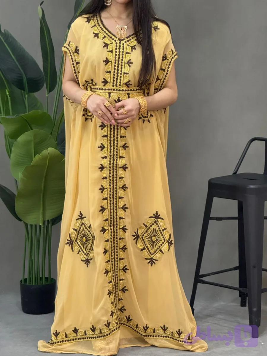 پیراهن زنانه سنتی مدل سرمه دوزی کد 100102 — تصویر 1