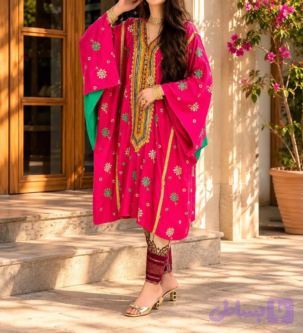 پیراهن سنتی زنانه مدل شیلا کوتاه کد 1155 — تصویر 1