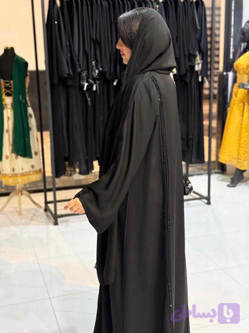 عبا ملیله ایی مشکی کد100354_16 — تصویر 1