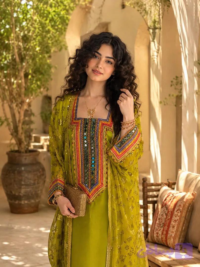 پیراهن سنتی زنانه مدل جاسکی بلند کد20031 — تصویر 1