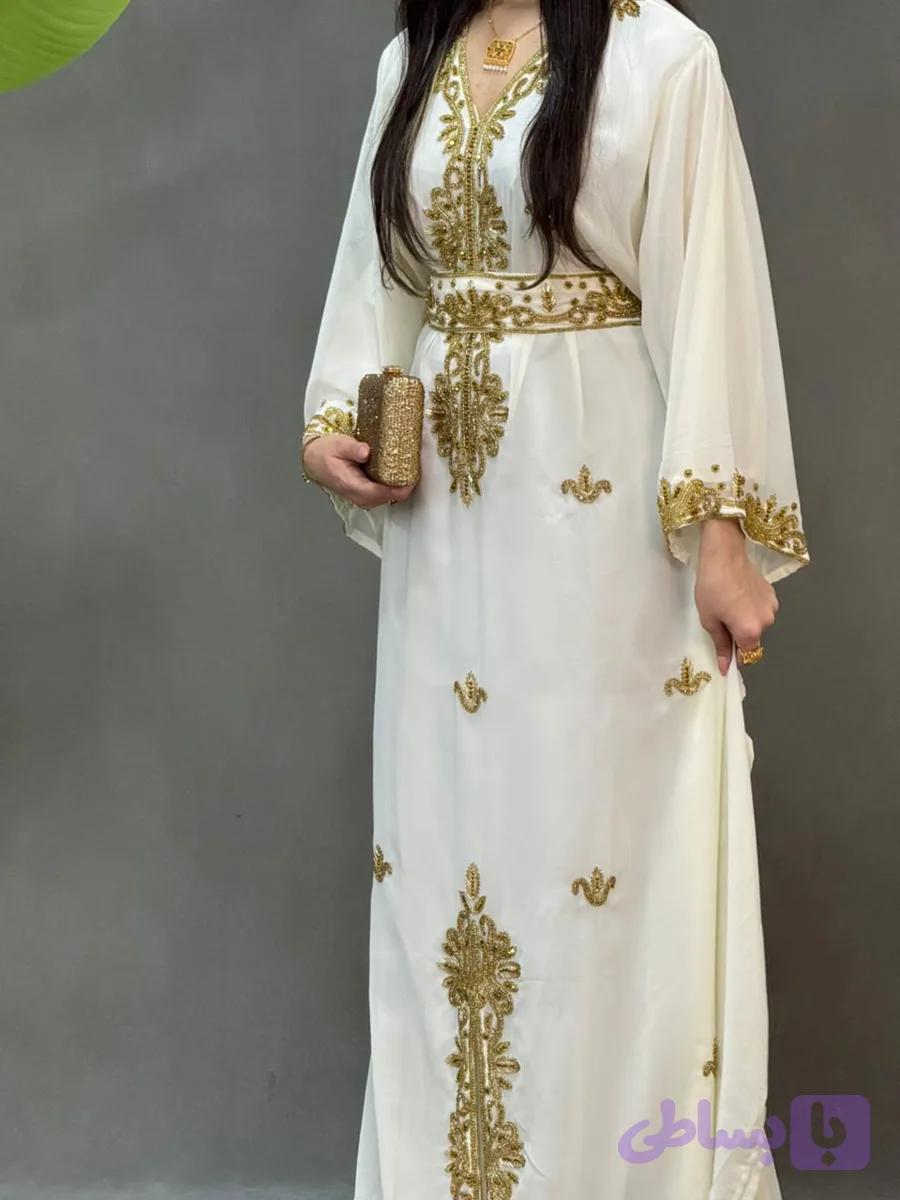 پیراهن زنانه دست دوز مدل خلیجی نخل کد5_100375 — تصویر 1