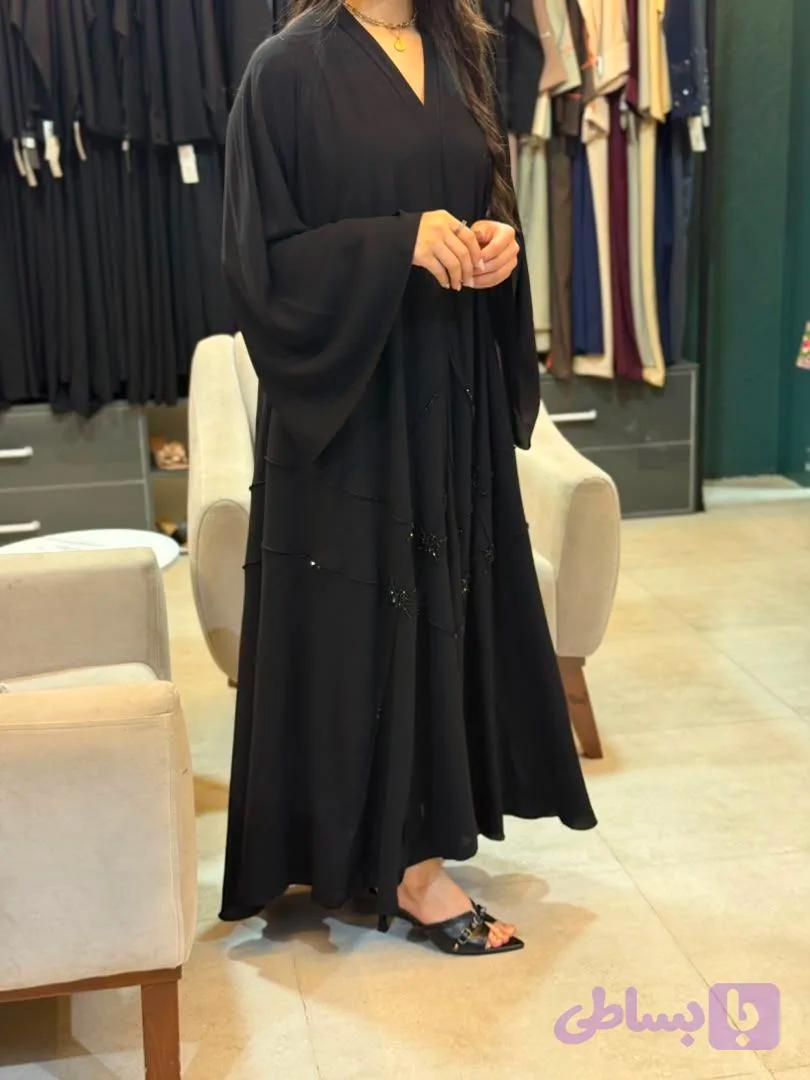 عبا زنانه مشکی مدل دیاموند کد 3106 — تصویر 1