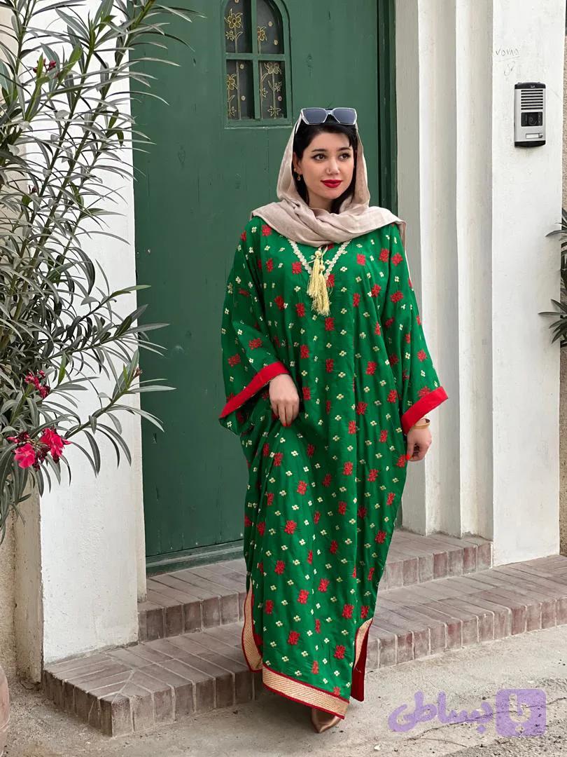 پیراهن مدل گل ابریشم کد 00359 — تصویر 1