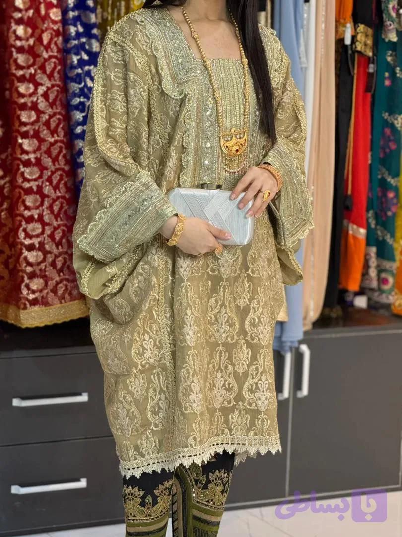پیراهن سنتی زنانه مدل جاسکی کوتاه کد 1122 — تصویر 1