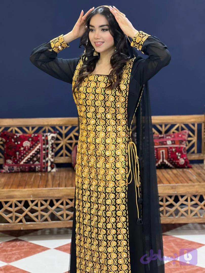 پیراهن مجلسی دوتیکه مدل ساغر100334 — تصویر 1