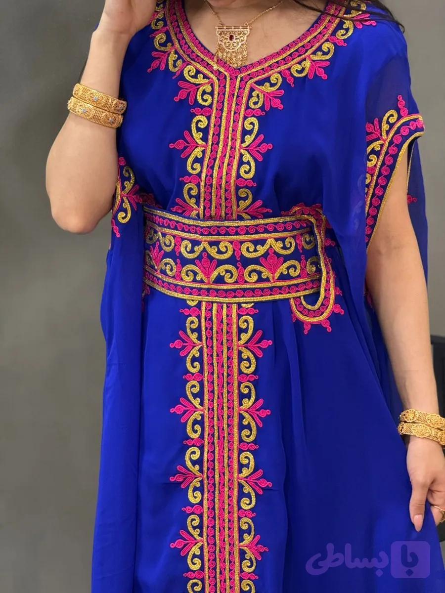 پیراهن زنانه سنتی مدل سرمه دوزی کد 100104 — تصویر 1