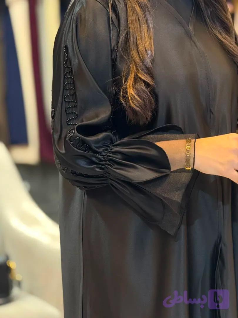 عبا مشکی مجلسی زنانه مدل الماس کد 3105 — تصویر 1