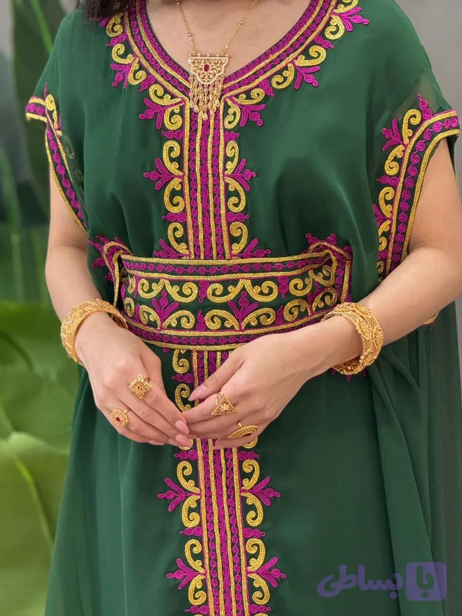 پیراهن زنانه سنتی مدل سرمه دوزی کد 100103 — تصویر 1
