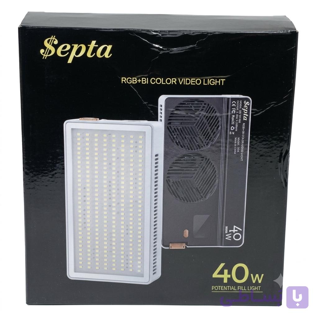 پنل نور ثابت ال ای دی ار جی بی سپتا Septa Portable PB40R RGB Panel Light — تصویر 1