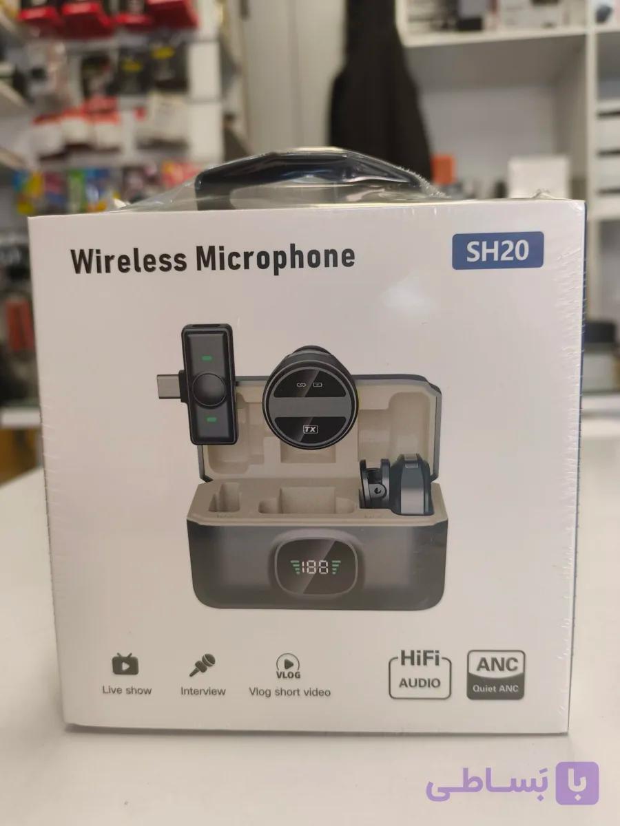 میکروفون دوکاربره سکه ای wierless microphone SH20 dual