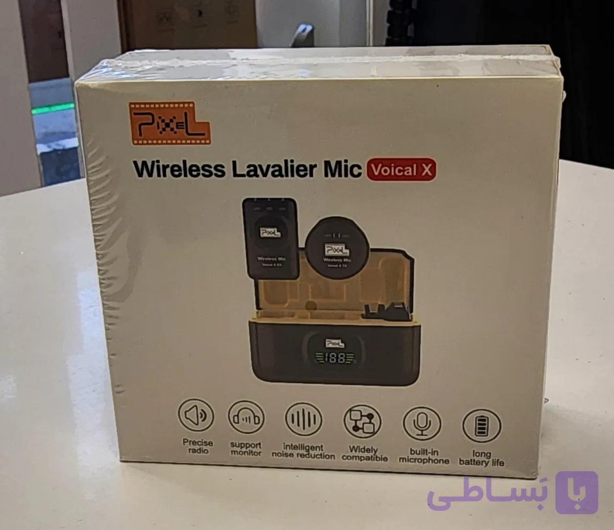 میکروفون دوکاربره wireless lavslier mic voical x pixel — تصویر 1