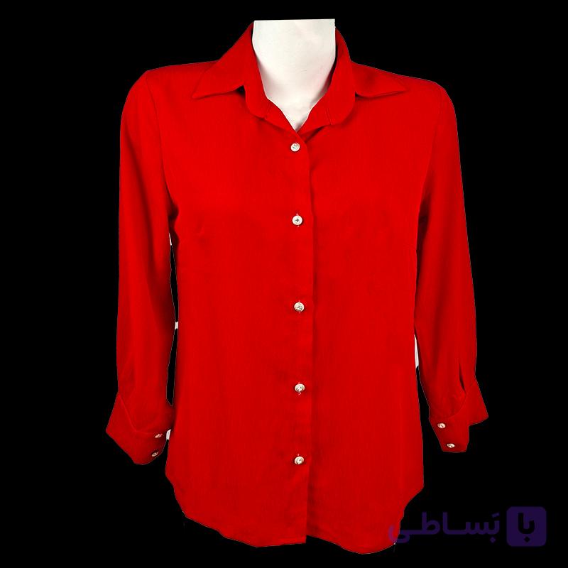 شومیز زنانه کریشه قرمز C1026