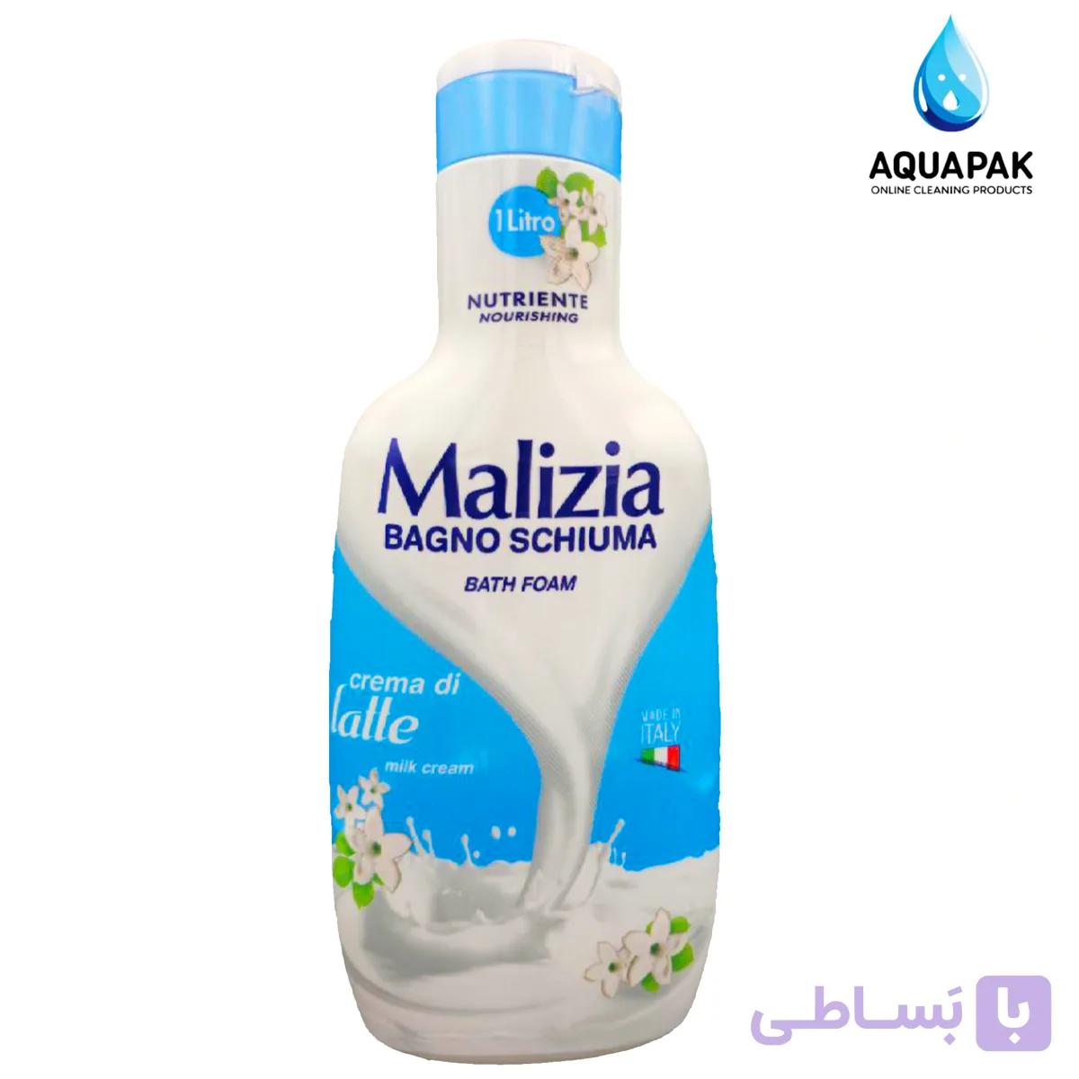 شامپو بدن مالزیا مدل کرم شیر ۱لیتری