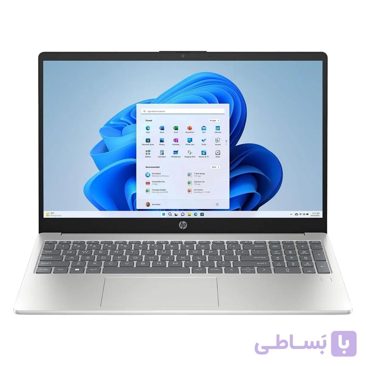 لپ تاپ اچ پی 15.6 اینچی مدل HP 15-FD0113DX Core i3-N305 8GB 128GB SSD Intel UHD Windows 11 — تصویر 1