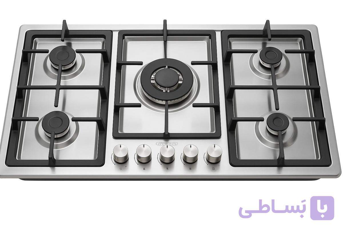 اجاق گاز پنج شعله صفحه استیل پیکسار STC50
