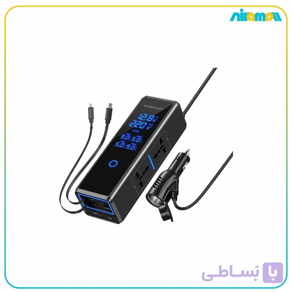 اینورتر خودرو پاورولوژی مدل PWCPI300W ظرفیت ۳۰۰ وات