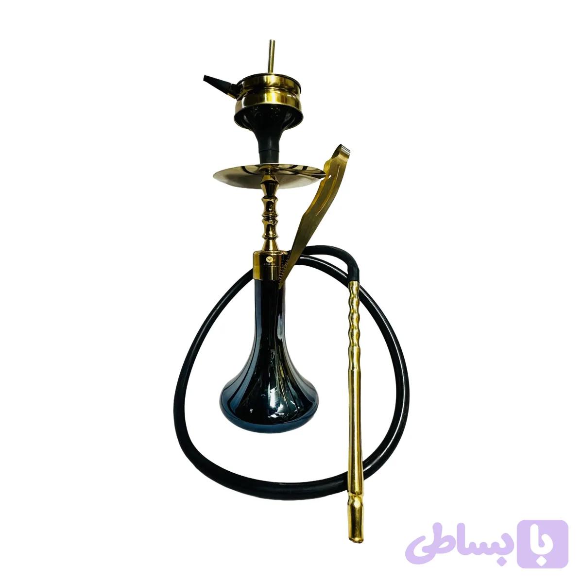 قلیان (قلیون) کرنو تنگ سرمه ای سایز کوچک — تصویر 1