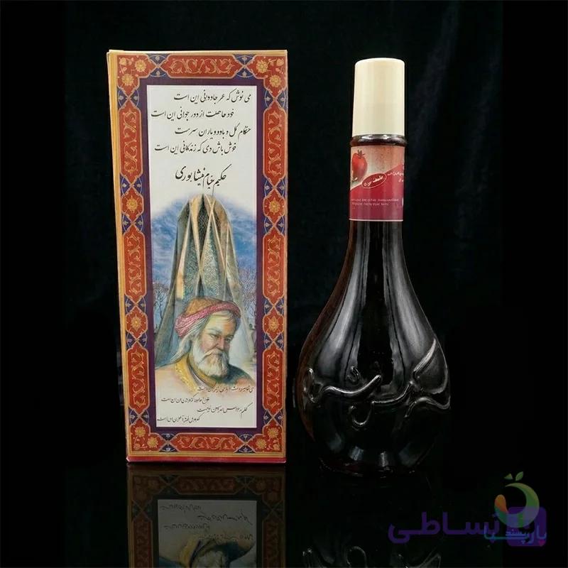 شربت شیشه‌ای کادویی انار