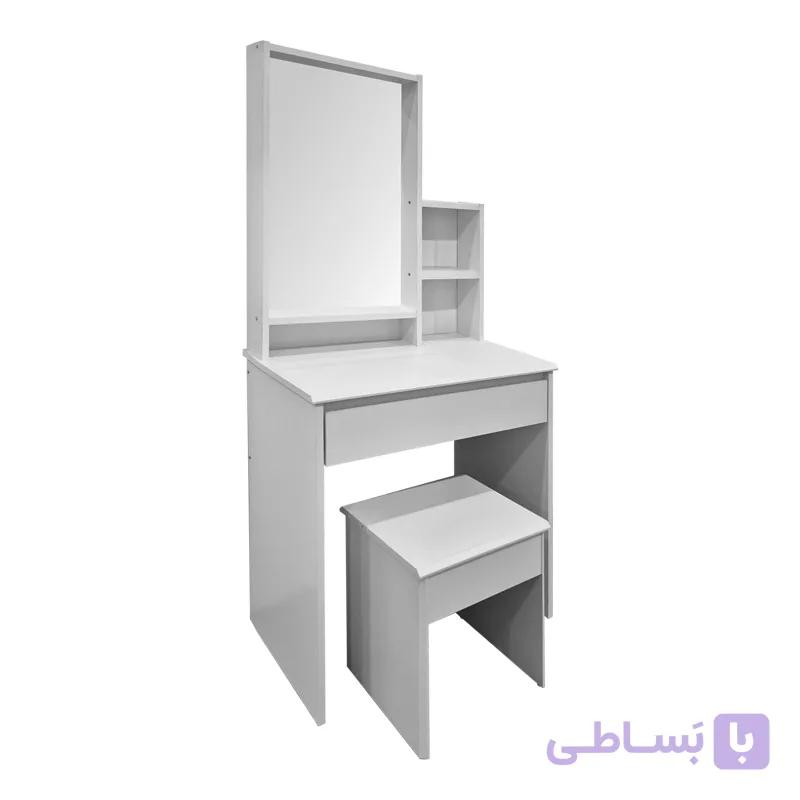 میز آرایش با آینه و چهارپایه مدل Larnia 01 — تصویر 1