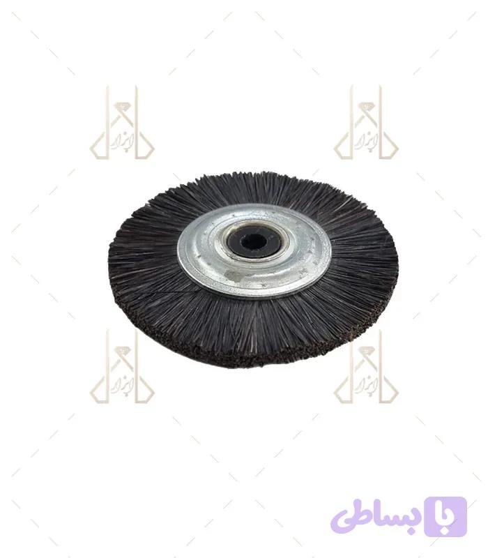 فرچه مویی وسط فلزی مشکی مناسب پرداخت و تمیزکاری قطعات ظریف