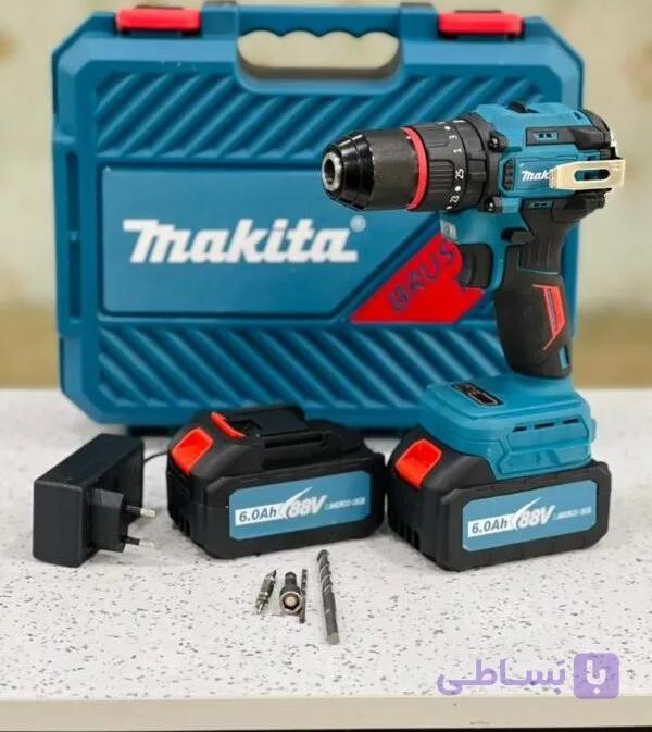 دریل شارژی پشت فلزی تمام صنعتی براشلس ماکیتا مدل new88 — تصویر 1