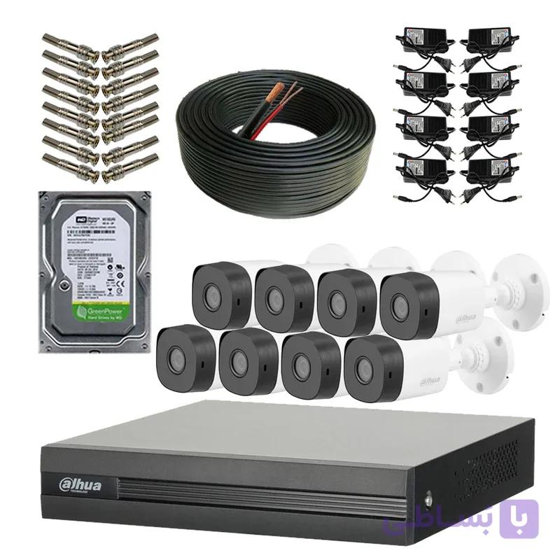 سیستم امنیتی داهوا مدل XVR1b08-4 2MP پکیج 8 تایی دوربین مدار بسته داهوا دو مگاپیکسل HDCVI — تصویر 1
