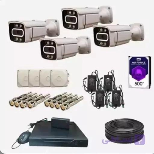 پکیج دوربین مداربسته دو دوربینه بولت وارملایت (5 مگاپیکسلی Model AHD_4fN_5MP) — تصویر 1