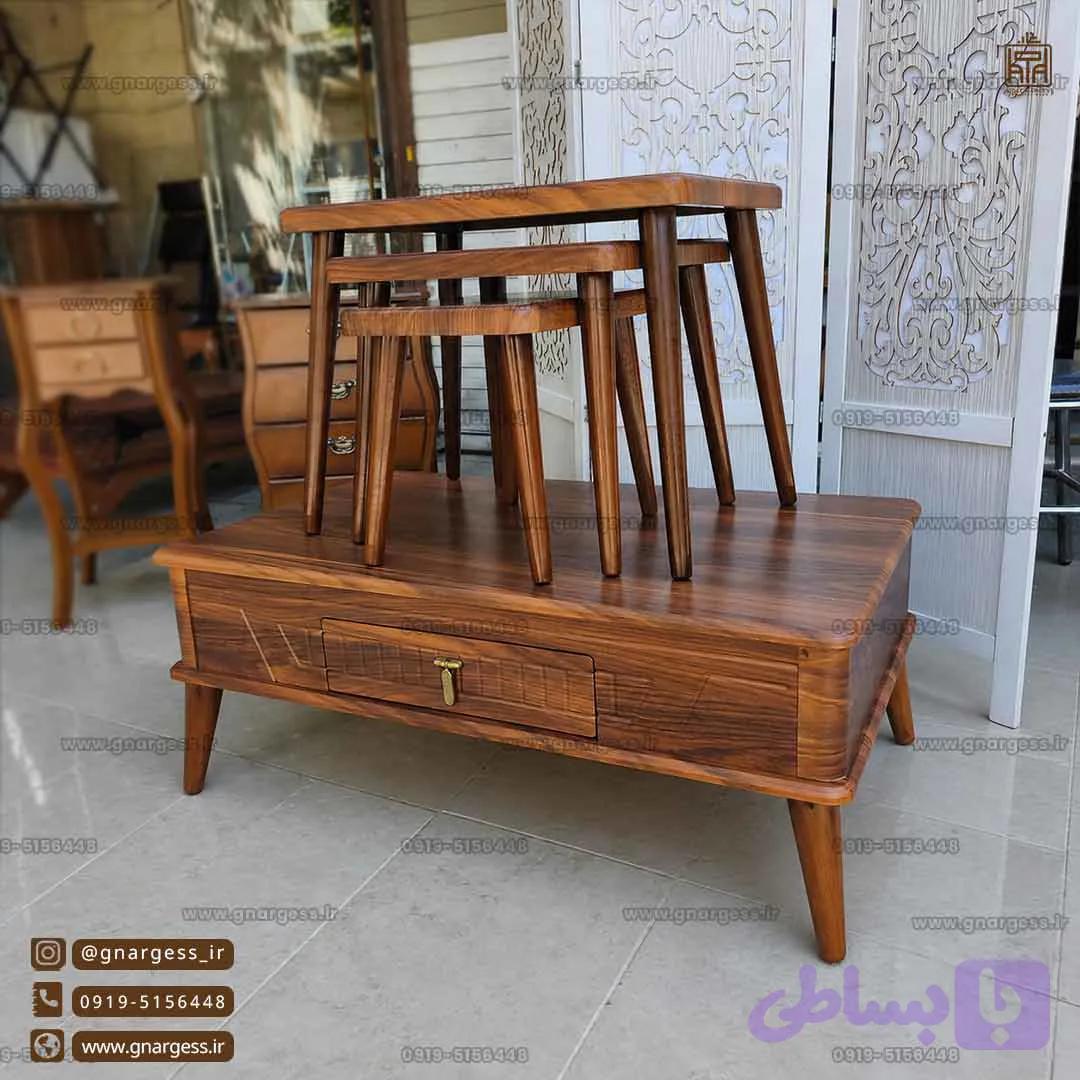 میز جلومبلی و عسلی نگین — تصویر 1