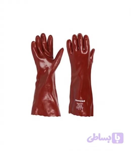 دستکش ایمنی ضد اسید هانیول مدل Red cote