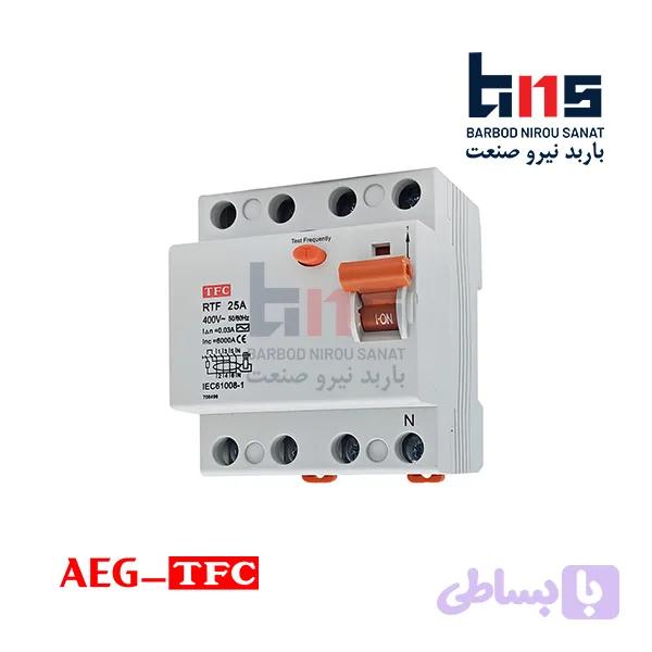 کلید محافظ جان سه فاز 32 آمپر تی اف سی مدل RTF 4P 32A