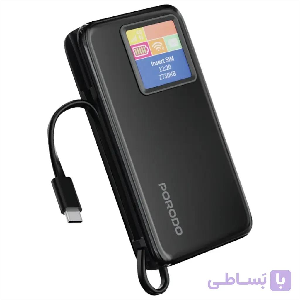 مودم جیبی 4G LTE به همراه پاوربانک 10000 میلی آمپر پرودو PDPBFCH087 — تصویر 1