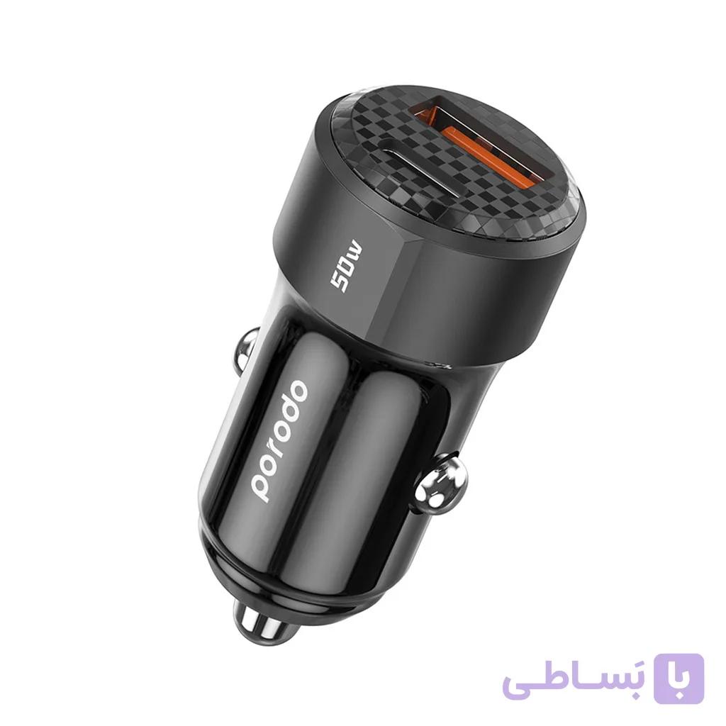 شارژر فندکی 2 پورت 50W پرودو PD-CC50W — تصویر 1