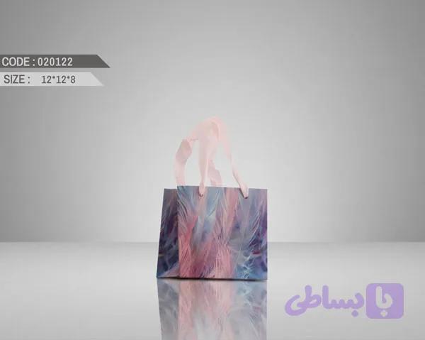 ساک دستی مربع ادکلنی کد 20124سایز 8.5 ×12×12(عمده)