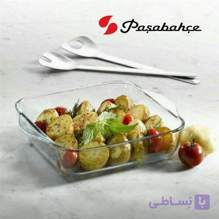 تابه پیرکس مربع دسته دار برند برجام پاشاباغچه کد 59024 — تصویر 1