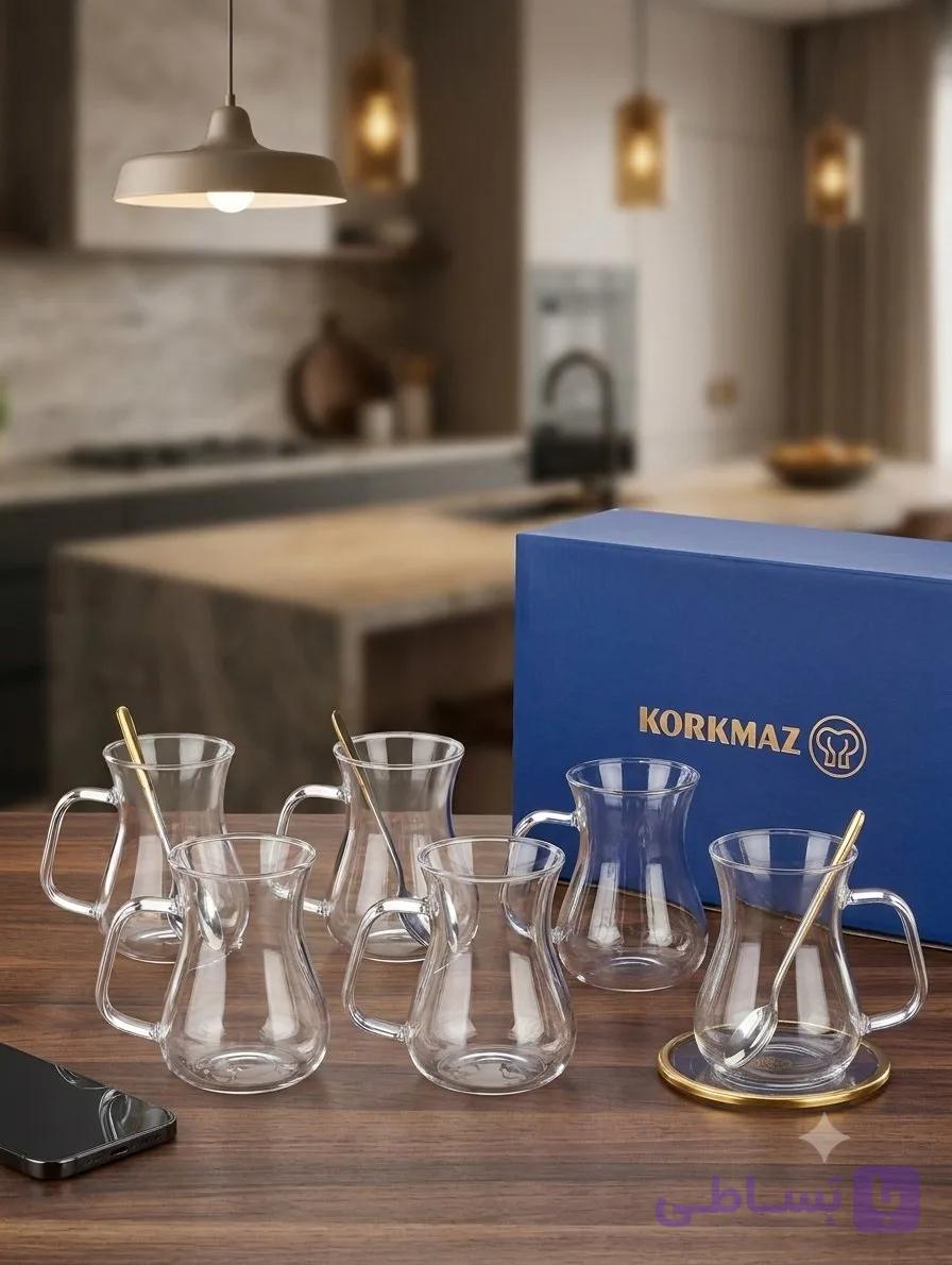 فنجان پیرکس کف پهن