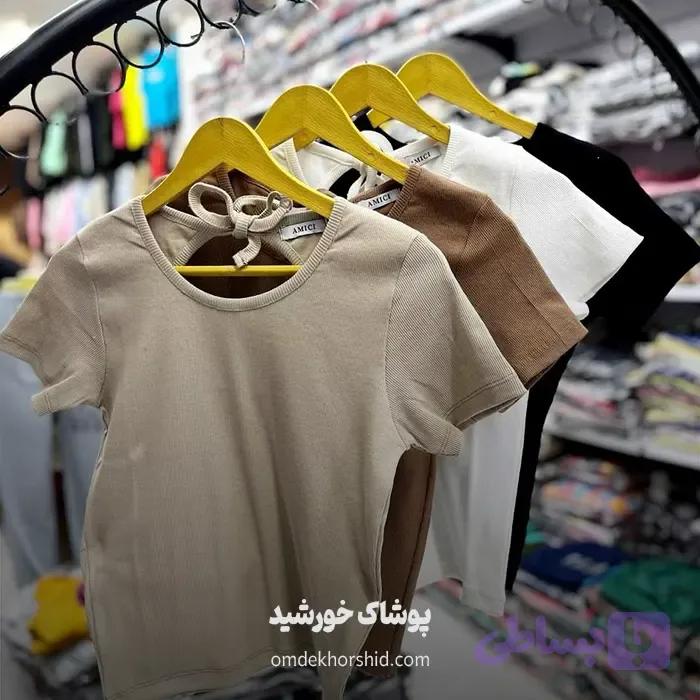 تیشرت کراپ پشت بندی